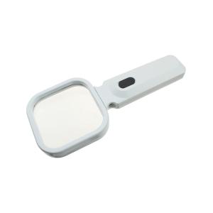 Лупа 80х80мм PF-ZM8080 подсветка 4свд, пластик 3х, 6х