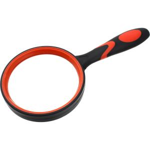 Лупа 90мм DT7675 прорезиненная ручка 