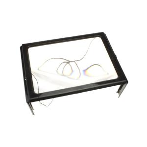 Лупа формат А4 подставка, линза Френеля, подсветка 4свд, ААА