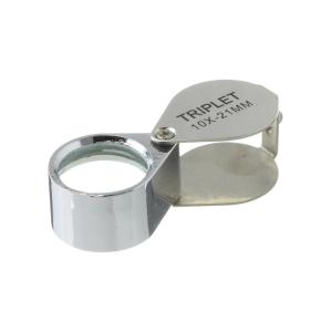 Лупа ювелирная 10Х 21мм металл раздвижная