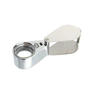 Лупа ювелирная 30Х 21мм металл раздвижная подсветка 2 свд