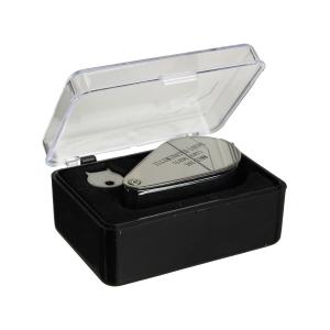 Лупа ювелирная 30Х 21мм металл раздвижная подсветка 2 свд