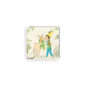 Магнит "Девочка с оленем". Автор Лиза Шелест.
