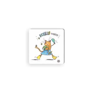 Магнит "Хэлло ворлд". Автор Лиза Шелест.