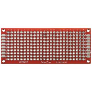 Макетная плата 30*70мм PCB G44 2.54мм (упаковка 2шт) двухсторонняя