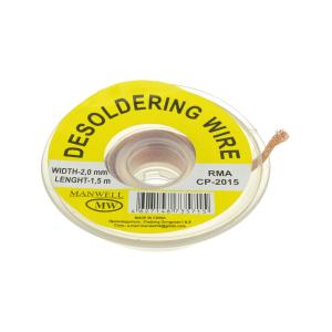 Медная лента для удаления припоя 2мм 1.5м