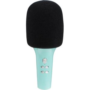 Микрофон караоке K9 microSD, bluetooth, встроенная колонка, голубой