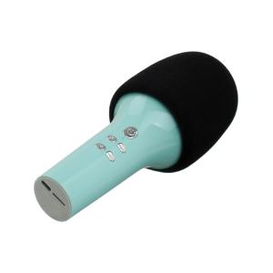 Микрофон караоке K9 microSD, bluetooth, встроенная колонка, голубой