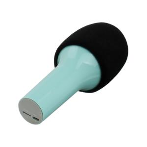 Микрофон караоке K9 microSD, bluetooth, встроенная колонка, голубой