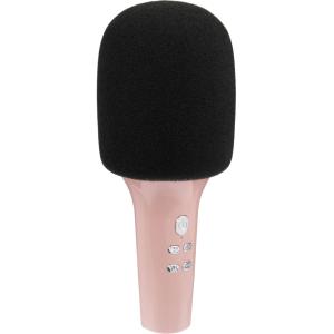 Микрофон караоке K9 microSD, bluetooth, встроенная колонка, розовый