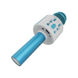 Микрофон караоке V6 Magic Karaoke c Bluetooth, голубой