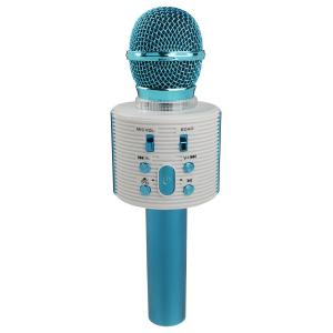 Микрофон караоке V6 Magic Karaoke c Bluetooth, голубой