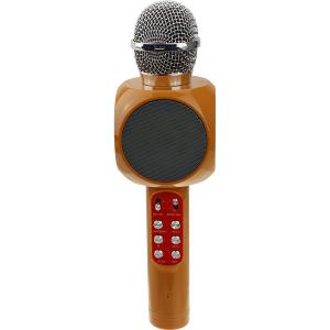 Микрофон караоке WS-1816 Magic Karaoke c Bluetooth, коричневый