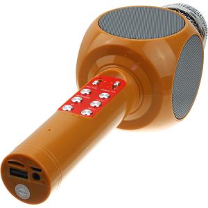 Микрофон караоке WS-1816 Magic Karaoke c Bluetooth, коричневый