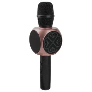 Микрофон караоке YS-63 USB/microSD встроенная колонка, коричнево-черный