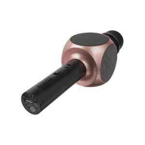 Микрофон караоке YS-63 USB/microSD встроенная колонка, коричнево-черный