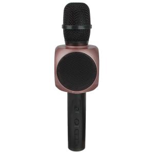 Микрофон караоке YS-63 USB/microSD встроенная колонка, коричнево-черный