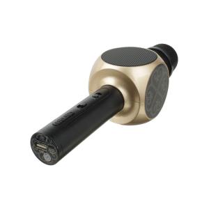 Микрофон караоке YS-63 USB/microSD встроенная колонка, золотисто-черный