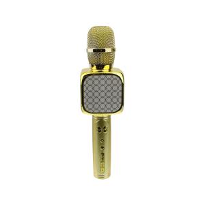 Микрофон караоке YS-69 USB/microSD встроенная колонка, золотой