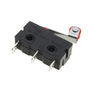 Микропереключатель 19.8*10.6*6.4мм SM5-05N-45G, 3А, 250В VAC, рычаг с роликом, Ruichi