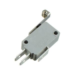 Микропереключатель 28*16*10мм, SC799 + рычаг 25мм с роликом, 16А, 250В, контакт 6.3мм