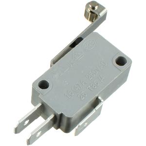 Микропереключатель 28*16*10мм, SC799 + рычаг 25мм с роликом, 16А, 250В, контакт 6.3мм