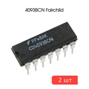 Микросхема 4093BCN (ТЛ1) DIP14 Fairchild (упаковка 2шт)