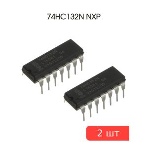 Микросхема 74HC132N (ТЛ3) DIP14 NXP (упаковка 2шт)
