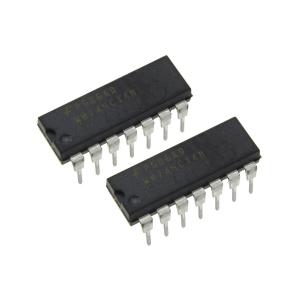 Микросхема 74HC14N (КР1564ТЛ2) DIP14 Fairchild (упаковка 2шт)