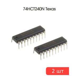 Микросхема 74HCT240N (АП3) DIP20 Texas (упаковка 2шт)