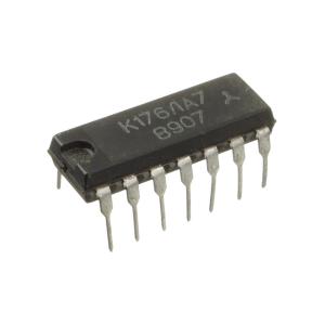 Микросхема К176ЛА7, DIP14