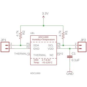 Модуль датчика температуры, влажности HDC1080