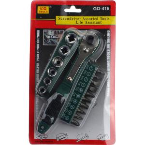 Набор отверток GQ-416 16 насадок/головок, с трещоткой