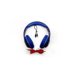 Наушники S TM-028С BlueTooth microSD дуга складные синие