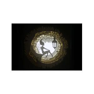 Ночной светильник Лайтбокс "Фея" (браширование, коричневая патина)