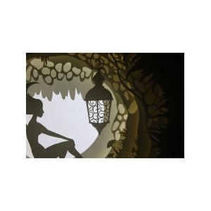 Ночной светильник Лайтбокс "Фея" (браширование, коричневая патина)