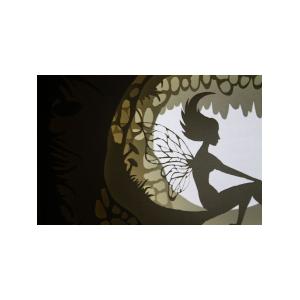 Ночной светильник Лайтбокс "Фея" (браширование, коричневая патина)