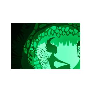 Ночной светильник Лайтбокс "Фея" (браширование, коричневая патина)