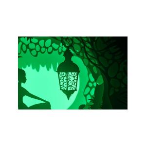 Ночной светильник Лайтбокс "Фея" (браширование, коричневая патина)