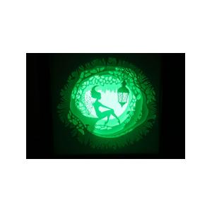 Ночной светильник Лайтбокс "Фея" с пультом (темный орех)