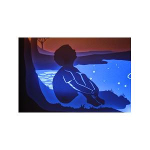 Ночной светильник Лайтбокс "Мечта" с пультом (светлый орех)