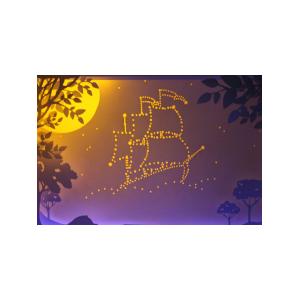 Ночной светильник Лайтбокс "Мечта" с пультом (светлый орех)