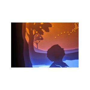 Ночной светильник Лайтбокс "Мечта" с пультом (светлый орех)