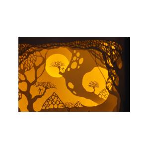 Ночной светильник Лайтбокс "Волшебный мир" (светлый орех)