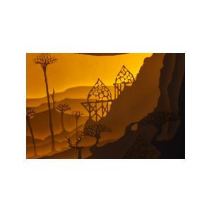 Ночной светильник Лайтбокс "Волшебный мир" (светлый орех)