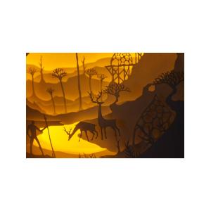 Ночной светильник Лайтбокс "Волшебный мир" (светлый орех)