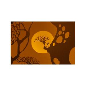 Ночной светильник Лайтбокс "Волшебный мир" (светлый орех)