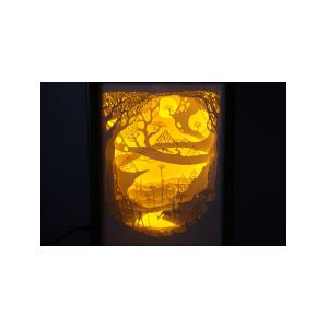 Ночной светильник Лайтбокс "Волшебный мир" (светлый орех)