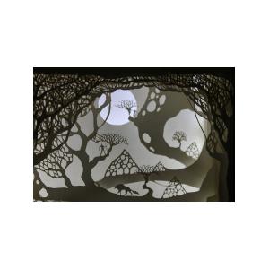 Ночной светильник Лайтбокс "Волшебный мир" (темный орех)