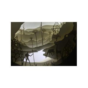 Ночной светильник Лайтбокс "Волшебный мир" (темный орех)